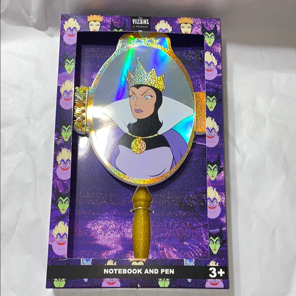 Disney Villains Notebook and Pen Set - Purple and Gold